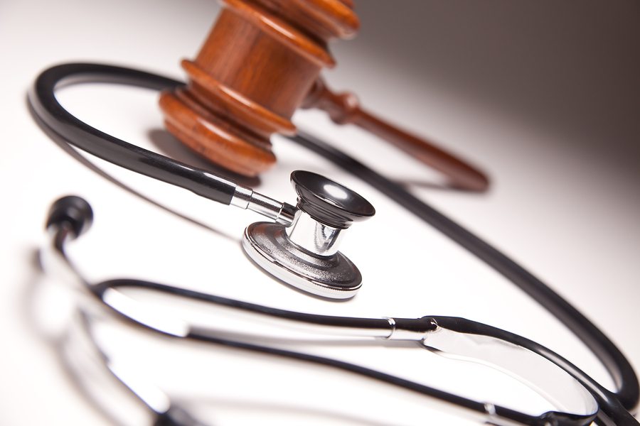 medical stethoscope gavel for personal injury cases