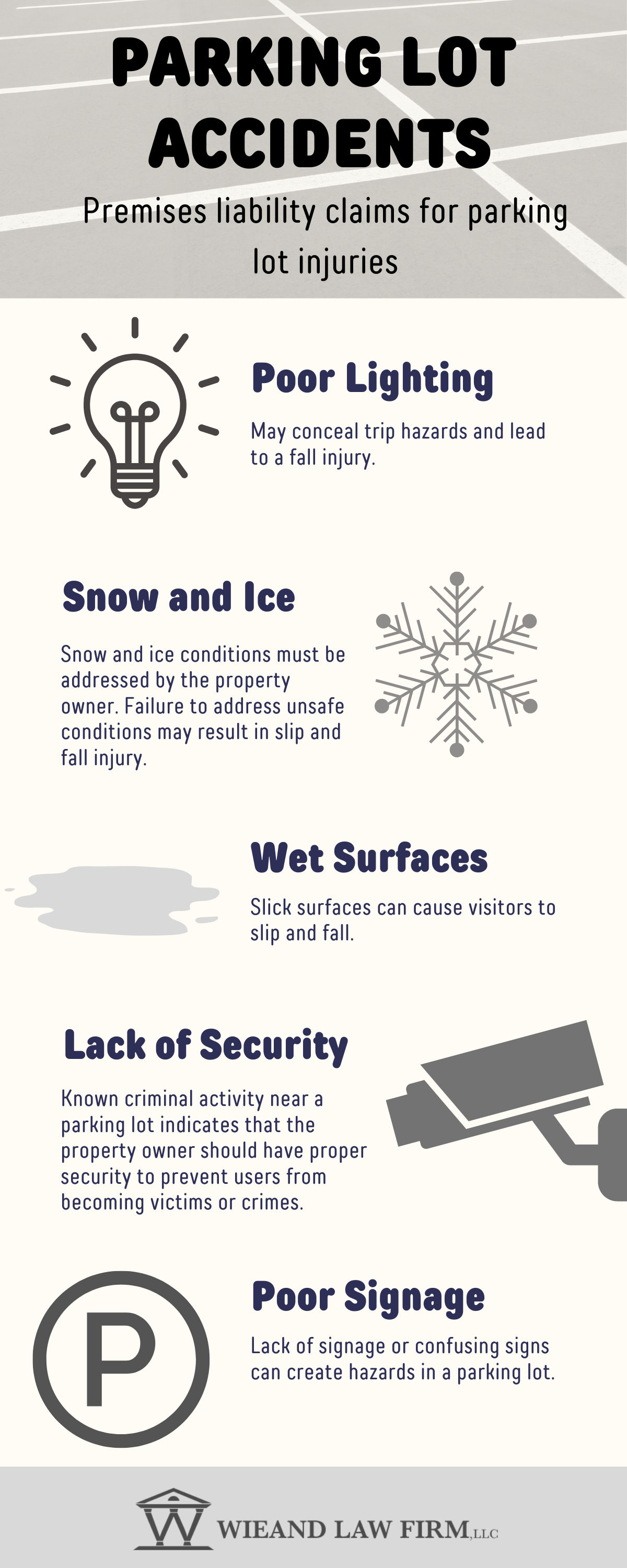 parking lot accidents infographic
